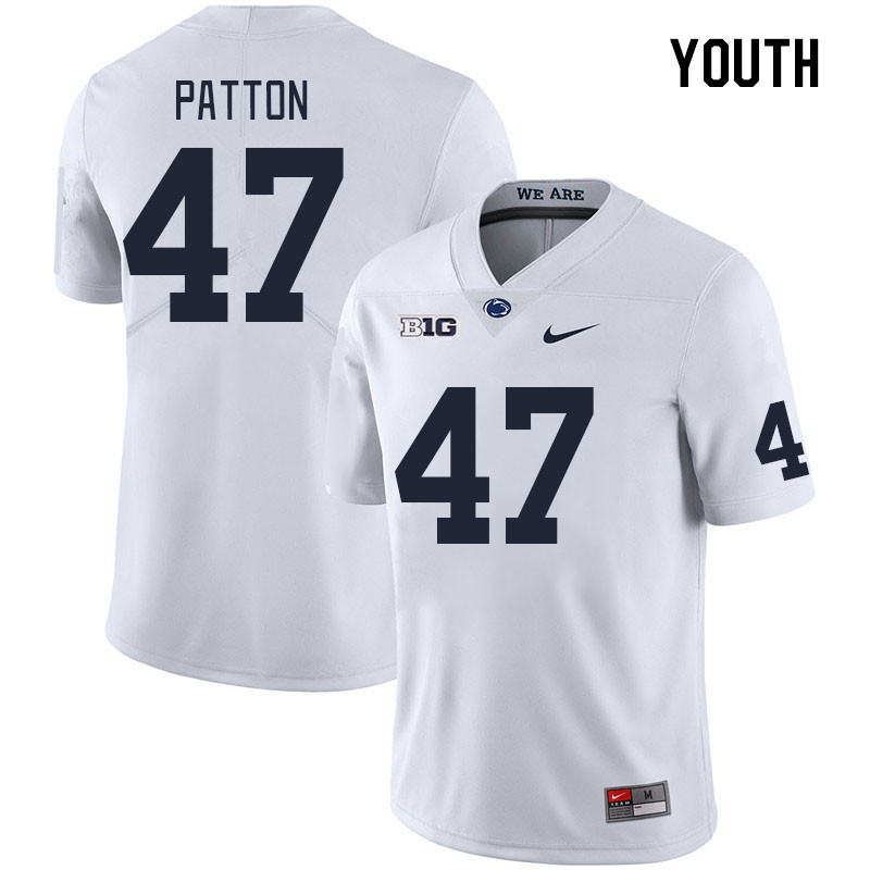 Youth #47 Will Patton Penn State Nittany Lions College Football Jerseys Stitched Sale-White